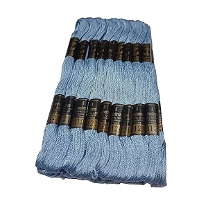 anchor cross stichlong stich embroidery cotton threadspack of 25 8 mt each skeinsshade no 0121 blue