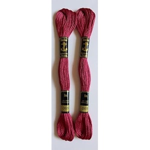 anchor cross stichlong stich embroidery cotton threadspack of 25 8 mt each skeins shade no 69 red