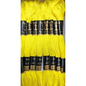 anchor cross stichlong stich embroidery cotton threadspack of 25 8 mt each skeinsshade no 0289