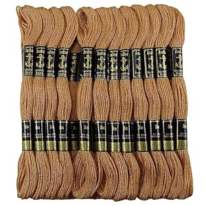 anchor cross stichlong stich embroidery cotton threadspack of 25 8 mt each skeins shade no 0348