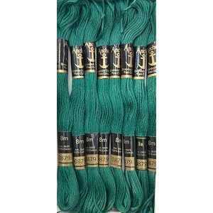 anchor cross stichlong stich embroidery cotton threadspack of 25 8 mt each skeinsshade no 0879