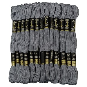 anchor cross stichlong stich embroidery cotton threadspack of 25 8 mt each skeins shade no 0235