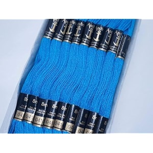 anchor cross stichlong stich embroidery cotton threadspack of 25 8 mt each skeins shade no 0410