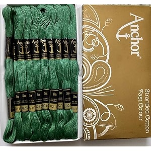 anchor cross stichlong stich embroidery cotton threadspack of 25 8 mt each skeins shade no 0210