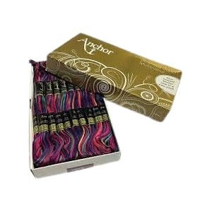 anchor cross stichlong stich embroidery cotton threadspack of 25 8 mt each skeins multicolour shade no 1375