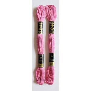 anchor cross stichlong stich embroidery cotton threadspack of 25 8 mt each skeins shade no 66 pink