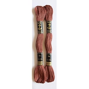 anchor cross stichlong stich embroidery cotton threadspack of 25 8 mt each skeinsshade no 0936