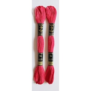 anchor cross stichlong stich embroidery cotton threadspack of 25 8 mt each skeins shade no 29 pink