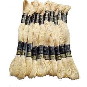 anchor cross stichlong stich embroidery cotton threadspack of 25 8 mt each skeins shade no 0301