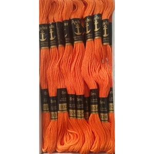 anchor cross stichlong stich embroidery cotton threadspack of 25 8 mt each skeins black