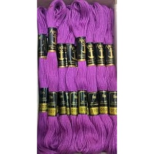 anchor cross stichlong stich embroidery cotton threadspack of 25 8 mt each skeinsshade no 0107 violet