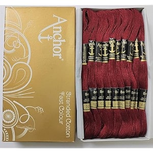 anchor cross stichlong stich embroidery cotton threadspack of 25 8 mt each skeins shade no 022