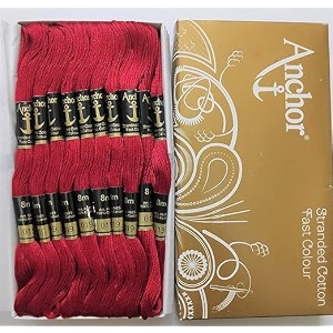 anchor cross stichlong stich embroidery cotton threadspack of 25 8 mt each skeins shade no 013
