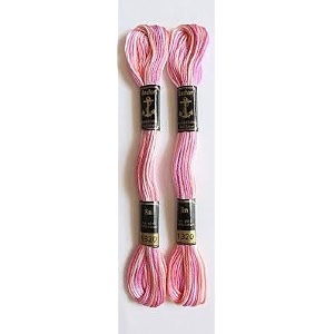anchor cross stichlong stich embroidery cotton threadspack of 25 8 mt each skeins multicolour shade no 1320