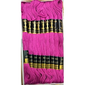 anchor cross stichlong stich embroidery cotton threadspack of 25 8 mt each skeinsshade no 088