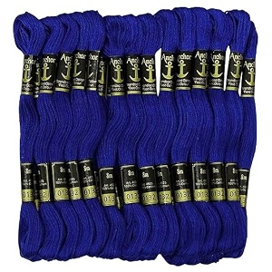 anchor cross stichlong stich embroidery cotton threadspack of 25 8 mt each skeins shade no 0132