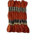 Anchor Cross Stich/Long Stich Embroidery Cotton Threads,Pack of 25, 8 Mt Each Skeins (Shade no. 0341)