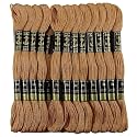 Anchor Cross Stich/Long Stich Embroidery Cotton Threads,Pack of 25, 8 Mt Each Skeins (Shade no. 0348)