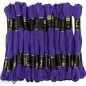 Anchor Cross Stich/Long Stich Embroidery Cotton Threads,Pack of 25, 8 Mt Each Skeins(Shade no. 0119) Purple