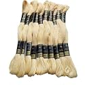 Anchor Cross Stich/Long Stich Embroidery Cotton Threads,Pack of 25, 8 Mt Each Skeins (Shade no. 0301)