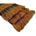 Anchor Cross Stich/Long Stich Embroidery Cotton Threads,Pack of 25, 8 Mt Each Skeins (Shade no. 0308)