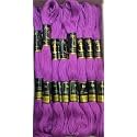 Anchor Cross Stich/Long Stich Embroidery Cotton Threads,Pack of 25, 8 Mt Each Skeins(Shade no. 0107) Violet