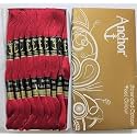 Anchor Cross Stich/Long Stich Embroidery Cotton Threads,Pack of 25, 8 Mt Each Skeins (Shade no. 013)