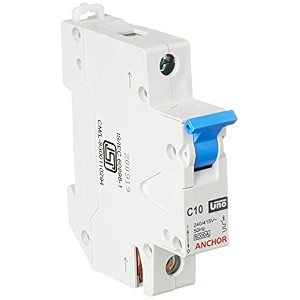 anchor by panasonic uno 10 amp c curve single pole mcb  6ka mcb  99002-2