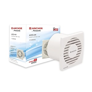 anchor by panasonic axis air 150mm plastic ventilation fan exhaust fan for home office kitchen and bathroom white