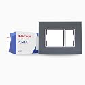Anchor by Panasonic Penta 12 Module Gina Horizontal Cover Plate with Chrome Collar for Switch Board (Black, 65812B-5)