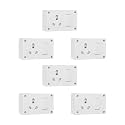 Anchor by Panasonic Penta 6A/16A Combined Unit with Box &amp; 4 Fixing Holes for Heavy Appliancs, White Finish (14310-6)