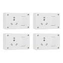 Anchor by Panasonic Penta 6A/16A Combined Unit with Box &amp; 4 Fixing Holes for Heavy Appliancs, White Finish (14310-4)
