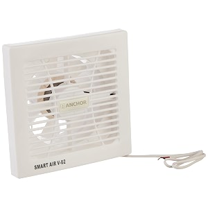 anchor by panasonic smart air pipe series v02 150mm exhaust fan for bathroom kitchen office  white 14036wh