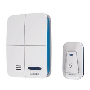anchor by panasonic wireless doorbell  45 melodies calling bell for home office with 120 meter operating range  door bell for home 22740