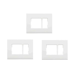 anchor by panasonic penta plastic modular plates with inner frames 3 x 4 3 module white - pack of 3
