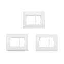 Anchor by Panasonic Penta Plastic Modular Plates with Inner Frames 3 x 4, 3 Module, White - Pack of 3