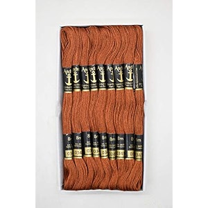 anchor thread stranded cotton skiens crosslong stitched embroidery threads set of 10 pieces shade no 341