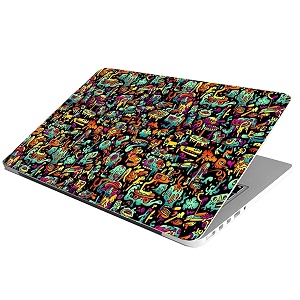 full laptop skin stickers hd quality sticker for laptops upto 15634 compatible with appledellhplenovoacerasussony dustproofwaterproofscratchproofreusable - doodle fl1