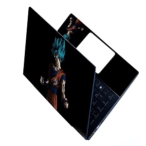 full panel laptop skin stickers bubble-free hd quality sticker for laptops upto 15634 dustproofwaterproofscratchproofreusable - goku fl