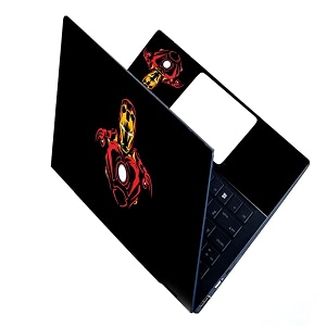 full panel laptop skin stickers bubble-free hd quality sticker for laptops upto 15634 dustproofwaterproofscratchproofreusable - iron man fl