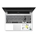 Full Panel Laptop Skin Stickers Bubble-Free HD Quality Sticker for Laptops Upto 15.6" (Dustproof|Waterproof|Scratchproof|Reusable) - Creativity FL