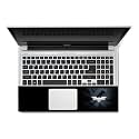 Vinyl Full Panel Laptop Skin Stickers Bubble-Free Hd Quality Sticker for Laptops Upto 15.6" (Dustproof|Waterproof|Scratchproof|Reusable) - Batman Wt Fl