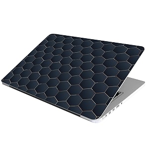 full laptop skin stickers hd quality sticker for laptops upto 15634 dustproofwaterproofscratchproofreusable - hexagon bk fl1