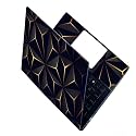 Full Laptop Skin Stickers HD Quality Sticker for Laptops Upto 15.6" (Dustproof|Waterproof|Scratchproof|Reusable) - BK GLD FL