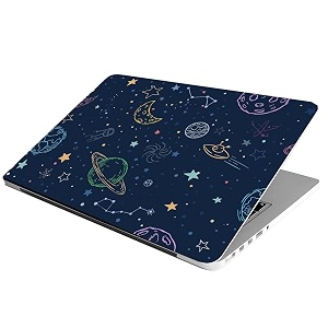 laptop skin stickers bubble-free hd quality sticker for laptops upto 15634 dustproofwaterproofscratchproofreusable - space bl eds