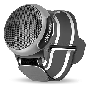 ancwear wearable bluetooth speaker wirelesswrist watch speaker with microphone white noise machine 17 sounds water-resistant portable speaker for runninghikingoutdoor sports