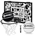 AND1 Over the Door Mini Basketball Hoop: 18x12 Shatterproof Backboard, 2 Mini Basketballs, and Hand Pump Included- Ultimate Indoor Basketball Accessory for Kids and Adults, No Tools Required