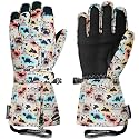 Andake Winter Ski Snow Gloves for Kids 2-14 - Waterproof Thermal Mittens for Boys Girls with Anti-Loss Wrist Strap, Windproof Cold Protection &amp; Cute Printing Design Toddler Snow Gloves