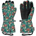 Andake Winter Ski Snow Gloves for Kids 2-14 - Waterproof Thermal Mittens for Boys Girls with Anti-Loss Wrist Strap, Windproof Cold Protection &amp; Cute Printing Design Toddler Snow Gloves