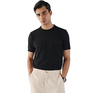 Andamen Mens Solid Cotton Regular Fit Crewneck